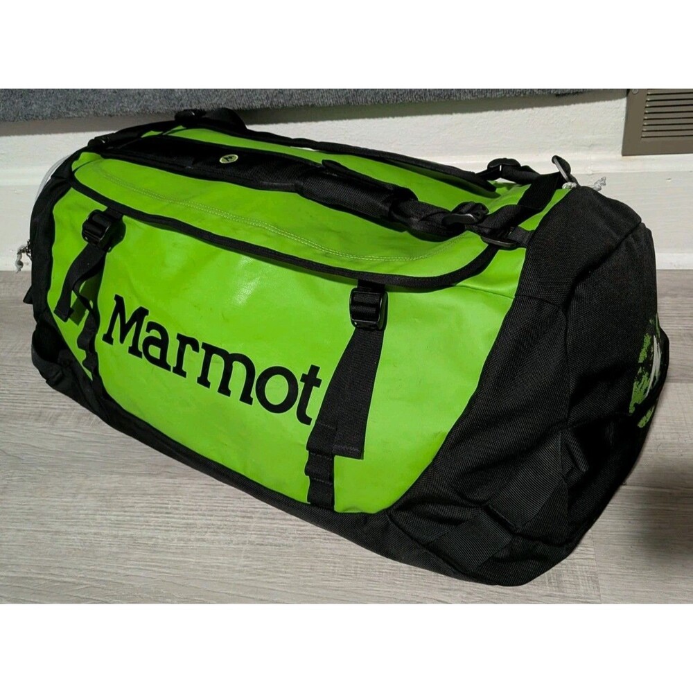 Marmot Duffle Bag 75 Liter Large Long Hauler Backpack A25150 Neon Green